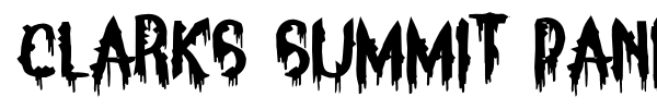Clarks Summit Panic font preview